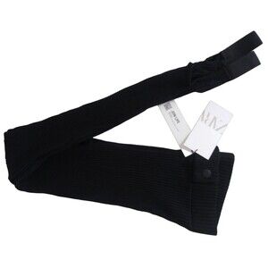 ZARA Black Ribbed Stirrup Legging Cotton Stretch Hi-Rise Pant Athleisure (L) NWT